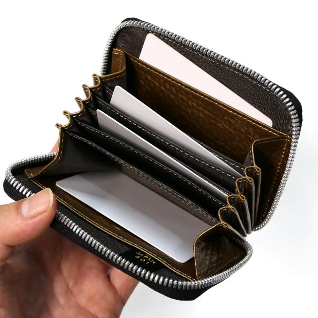 カードケース ラウンドファスナー 本革 クロコダイル グレージング