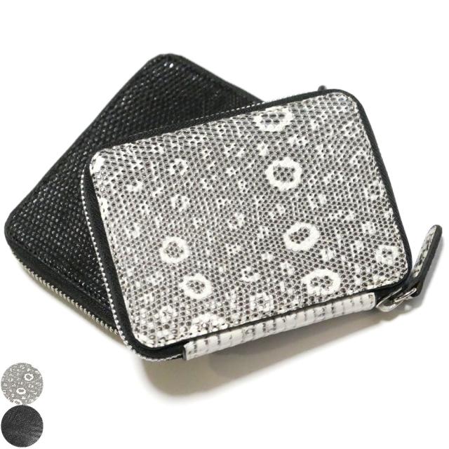 カードケース ラウンドファスナー 本革 トカゲ革 リザードレザー じゃばら式 大容量 メンズ レディース スマート ICカード クレジット 名刺入れ ギフト プレゼント