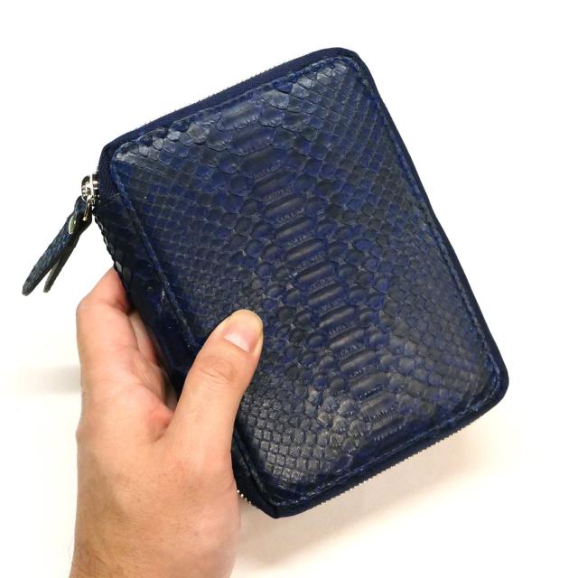 パスポートケース ファスナーカードケース カード入れ 本革 蛇革