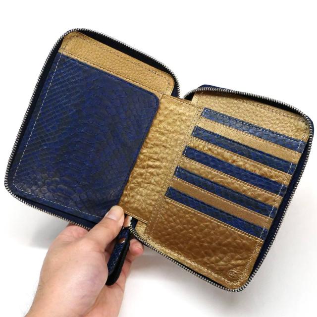 パスポートケース ファスナーカードケース カード入れ 本革 蛇革