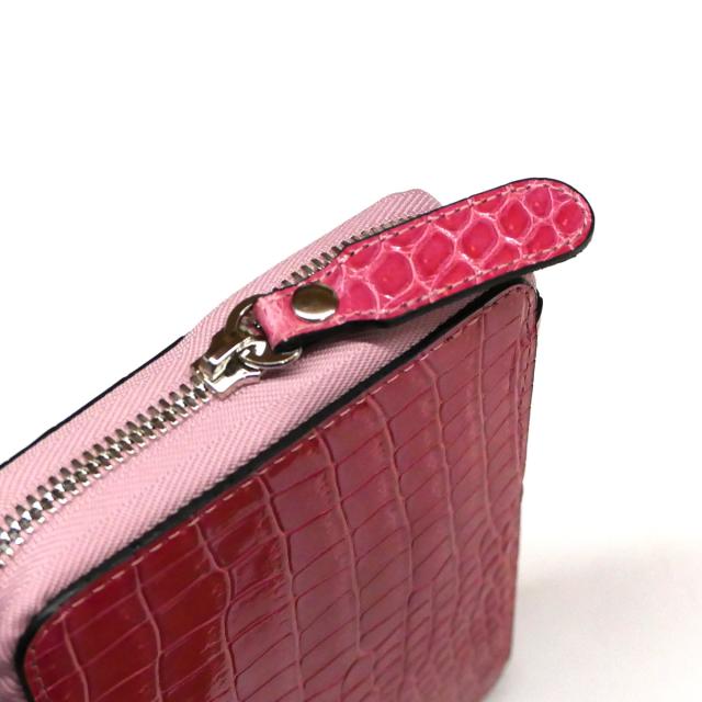 パスポートケース ファスナーカードケース カード入れ 本革 ワニ革