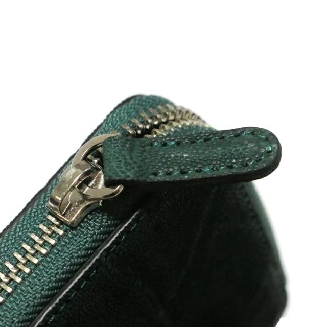 カードケース ラウンドファスナー 本革 象革 エレファントレザー