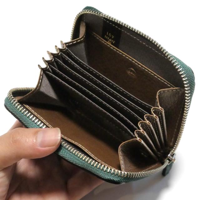 カードケース ラウンドファスナー 本革 象革 エレファントレザー