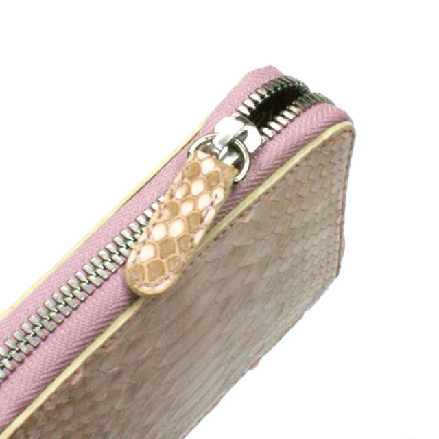 カードケース ラウンドファスナー 本革 パイソン ハーフブリーチ