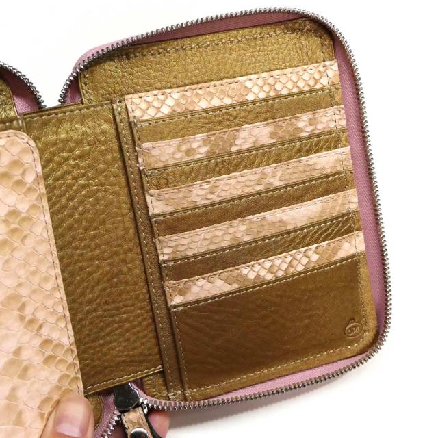 パスポートケース ファスナーカードケース カード入れ 本革 蛇革