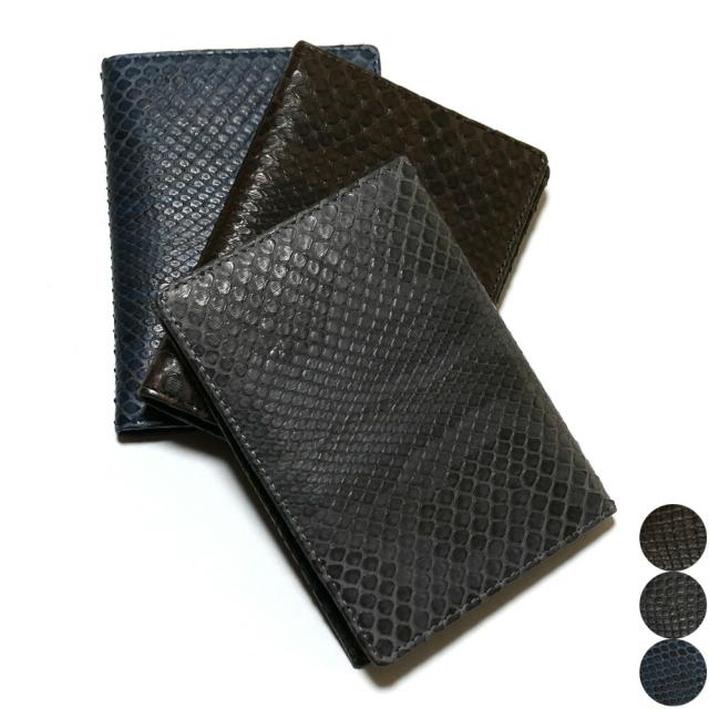 カードケース カード入れ 薄型 大容量 モラレス パイソン 蛇 ヘビ マット
