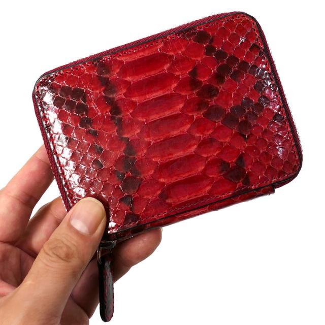 カードケース ラウンドファスナー 本革 パイソン ゼブラ じゃばら式 大容量 メンズ レディース スマート ICカード クレジット 名刺入れ ギフト プレゼント カードケース ラウンドファスナー 本革 パイソン グレージング レッド