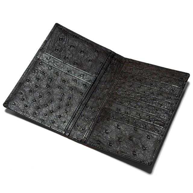 マルチケース 多目的ケース カードケース お薬手帳 パスポート カード 健康保険証 マイナンバーカード 薄型 大容量 旅行 通院 家族用 整理ケース 本革 オーストリッチ