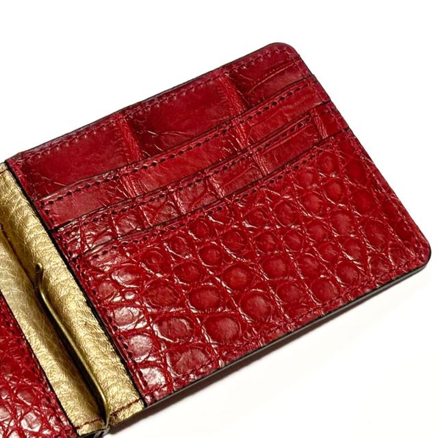 札ばさみ マネークリップ メンズ レディース 本革 クロコダイル マット