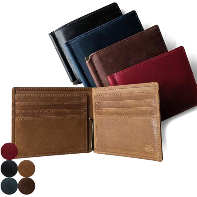 札ばさみ 財布 マネークリップ / メンズ レディース / 馬革 オイルポニー