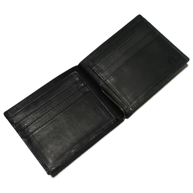 札ばさみ マネークリップ 本革 馬革 ホースレザー ブラック