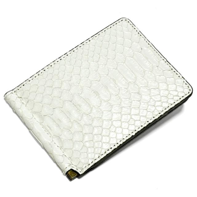 札ばさみ パイソン 財布 マネークリップ / メンズ レディース / 豚革