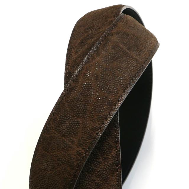 ベルト メンズ 本革 / ４cm幅 / エレファントレザー 牛革 / チョコ ベルト メンズ 本革 ⁄ ４cm幅 ⁄ エレファントレザー 牛革 ⁄ チョコ