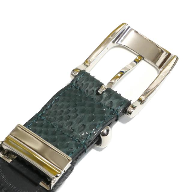 ベルト レザー ベルト パイソン革 蛇革 ヘビ革 3.5cm幅 栃木レザー