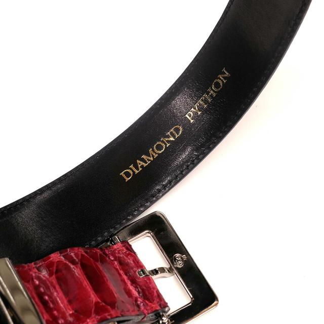 ヘビ革 パイソン 蛇革 本革レザー ベルト 40mm幅 4cm幅 男性