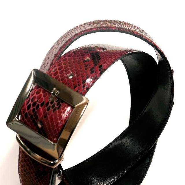 ヘビ革 パイソン 蛇革 本革レザー ベルト 40mm幅 4cm幅 男性