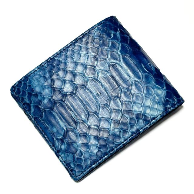 プラダ 二つ折り 財布 ec-22727 ライトブルー 美品 サフィアーノ