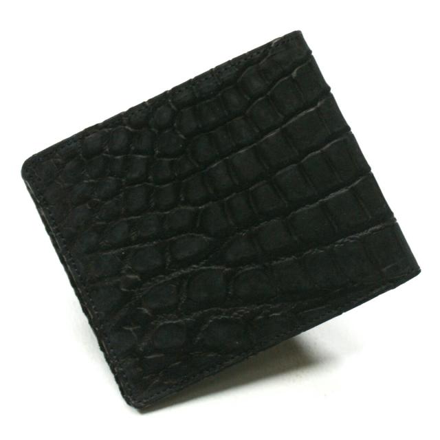 財布 二つ折り財布 小銭入れ無し クロコダイル ワニ革 鰐革 純札 無双仕様