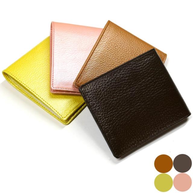 財布 メンズ レディース 本革 二つ折り 折り財布 純札 小銭入れなし カード収納 サイフ さいふ 札入れ 牛革 レザー 日本製 パール仕上げ2
