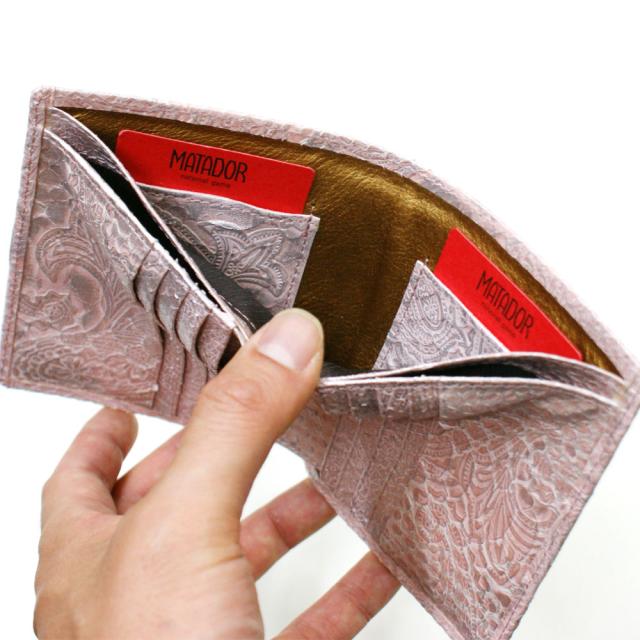 蛇革財布 財布 二つ折り財布 折り財布 小銭入れ無し カード収納 レディース財布 パイソン革 蛇革 サイフ さいふ 札入れ 本革財布 日本製 ペイズリー柄 ピンク 蛇革財布 財布 二つ折り財布 折り財布 小銭入れ無し カード収納