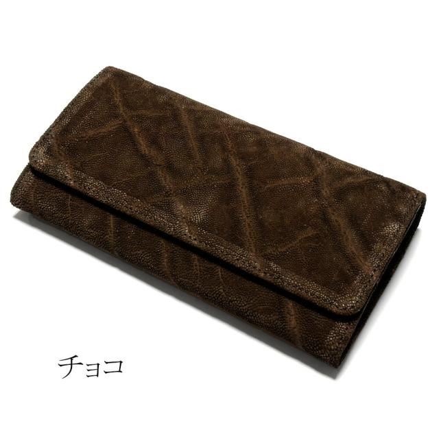 長財布 万能タイプ / 本革 エレファントレザー_12