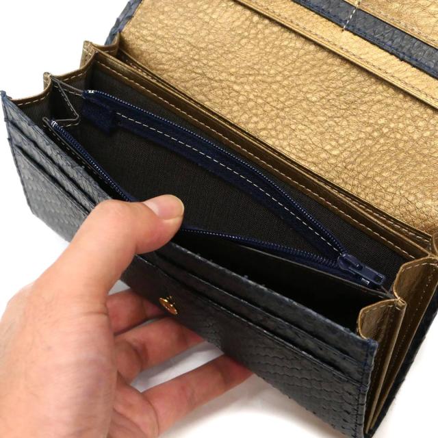 パイソン 財布 長財布 万能タイプ 蛇革 ヘビ革 パイソン革 モラレスパイソン マット ネイビー ３ パイソン 財布 長財布 万能タイプ 蛇革 ヘビ革 パイソン革 モラレス