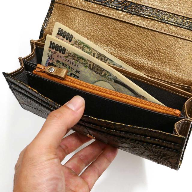 長財布 本革 パイソン 財布 万能タイプ 小銭入れあり パイソン革 蛇革