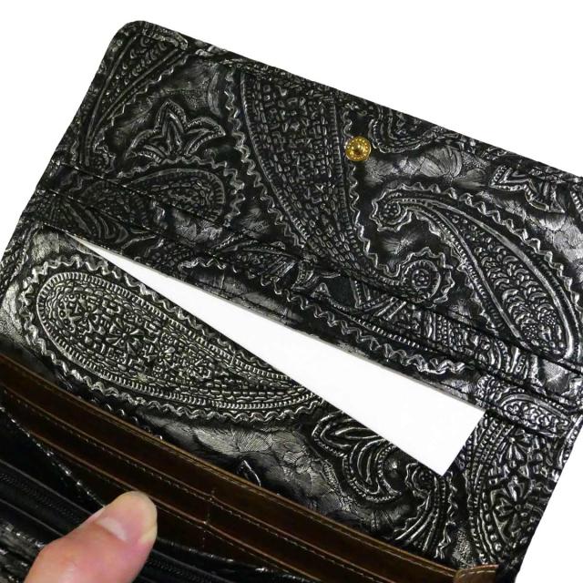 パイソン 財布 長財布 万能タイプ / 本革 パイソン革 ヘビ革 / ダイヤモンドパイソン ペイズリー パイソン 財布 長財布 万能タイプ / 本革 パイソン革 ヘビ革