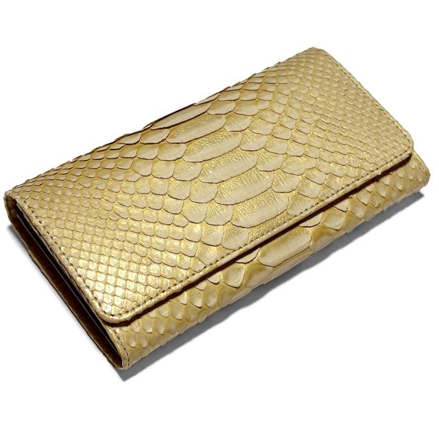パイソン 財布 長財布 万能タイプ かぶせ式 小銭 カード お札 オール