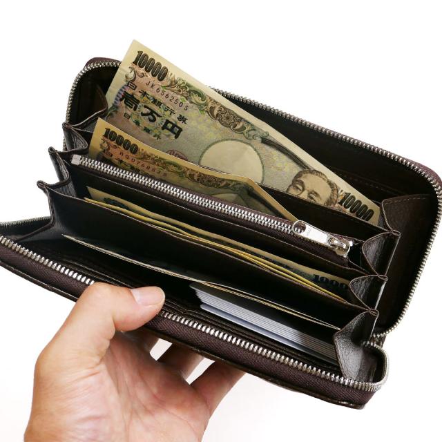 キルティング 長財布 牛革 レザー_2
