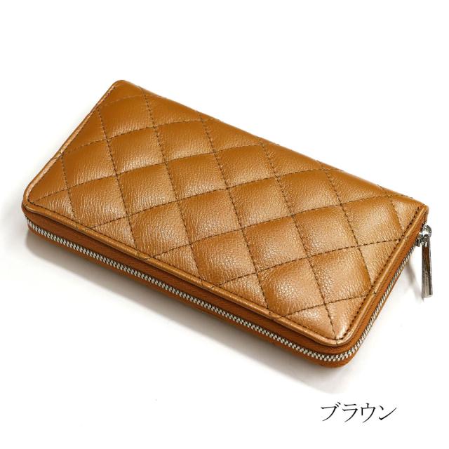 キルティング 長財布 牛革 レザー_9