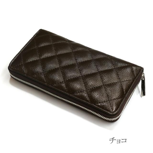 キルティング 長財布 牛革 レザー_7