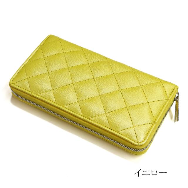 キルティング 長財布 牛革 レザー_8
