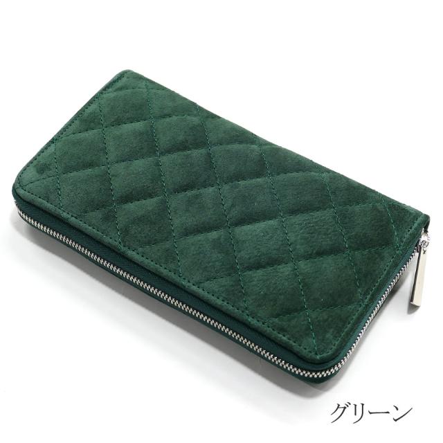 豚革 ラウンドファスナー長財布 ピッグレザー スウェード_7