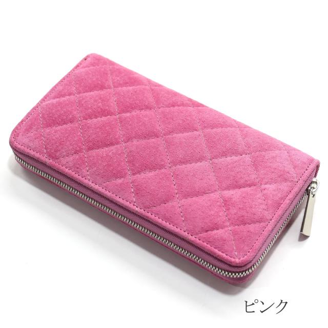 豚革 ラウンドファスナー長財布 ピッグレザー スウェード_10
