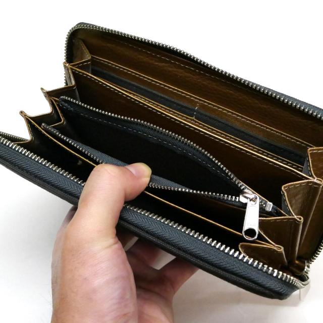 帆布ファスナー長財布 倉敷帆布 無地A_4