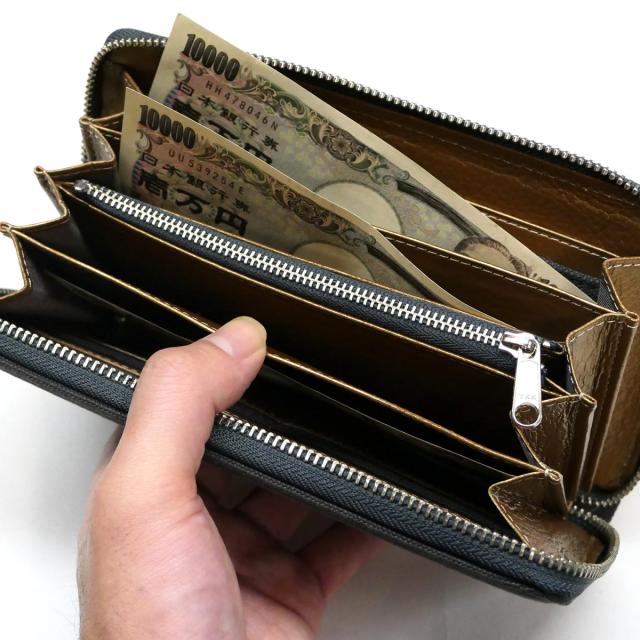 帆布ファスナー長財布 倉敷帆布 無地A