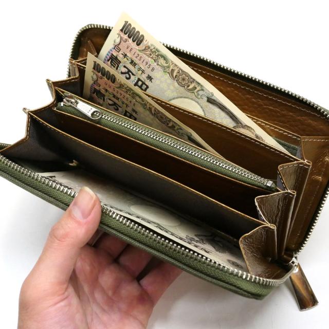 帆布 ファスナー長財布 倉敷帆布 無地B