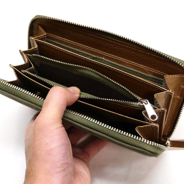 帆布 ファスナー長財布 倉敷帆布 無地B