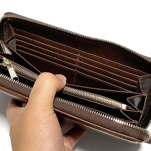 ラウンドファスナー長財布 ファスナー長財布 長財布 / 本革 新喜皮革 馬革 オイルポニー_3