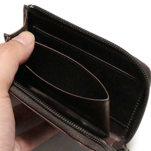 L字ファスナー財布 メンズ レディース マチ付き 小銭入れあり カード収納 コンパクト 本革 新喜皮革 馬革 オイルポニー_2