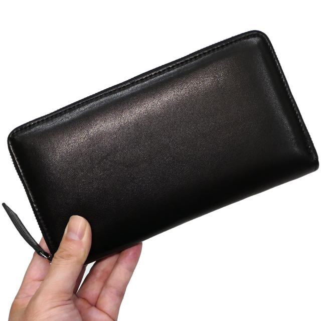 ラウンドファスナー長財布 ファスナー財布 本革 羊革 ひつじ革