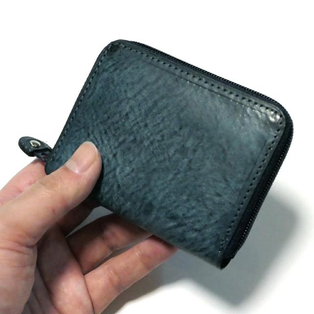 イタリアンレザー小銭入れ ラウンドファスナー La Perla Azzurra社