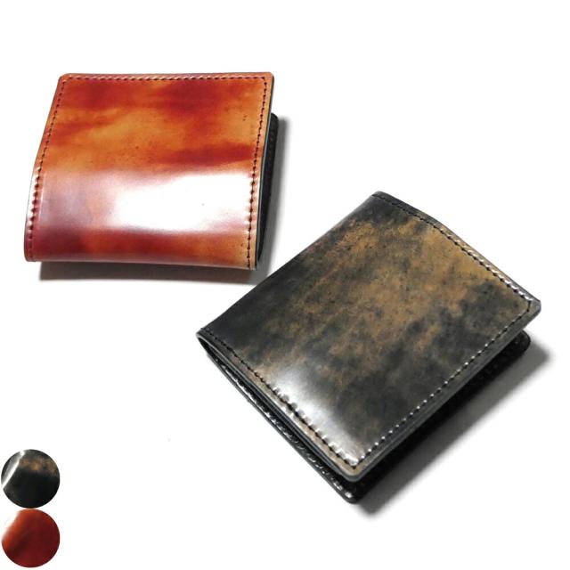 コードバン小銭入れ ボックス型 ROCADO社 シェルコードバン マーブル