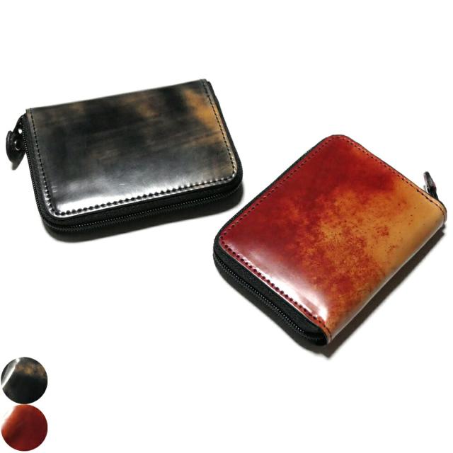 コードバン小銭入れ ファスナータイプ ROCADO社 シェルコードバン マーブル