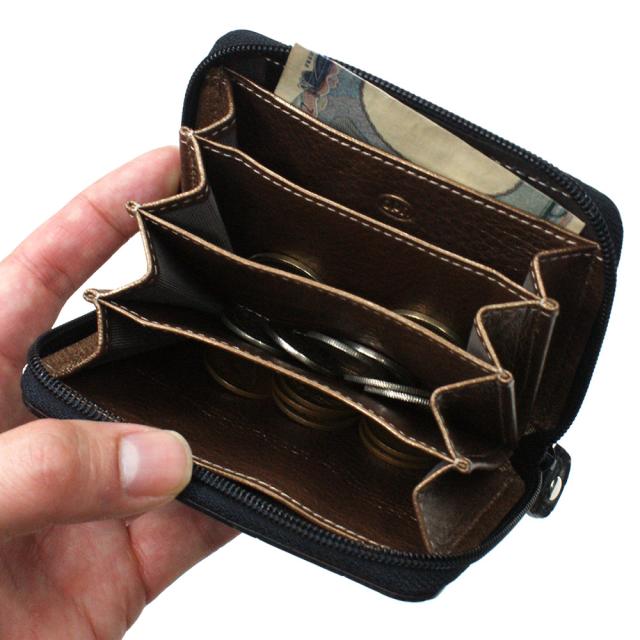 コインケース ラウンドファスナー 小銭入れ メンズ レディース クロコダイル ワニ革 革 財布 ジッパー ギフト 日本製 Ver.2 ヌバック 吟擦り ブルー_3