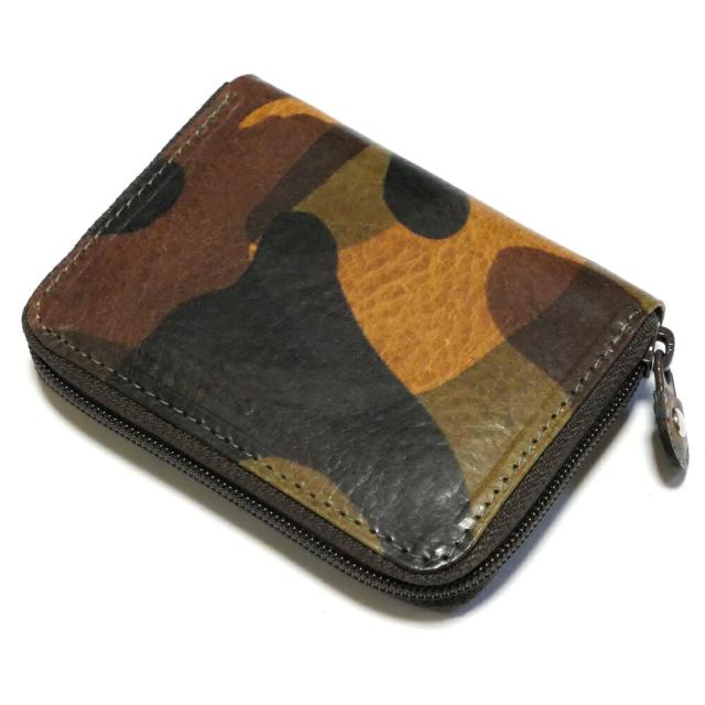 ケース 小銭入れ メンズ レディース 革 本革 牛革 オイルレザー La Perla Azzurra社 エルヴァケーロ 迷彩