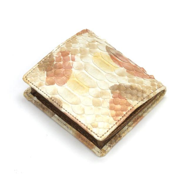 ケース メンズ レディース 小銭入れ 蛇革 パイソン革 ヘビ革 ボックス型小銭入れ 薄型 コンパクト BOX型小銭入れ ギフト 日本製 手染め P12