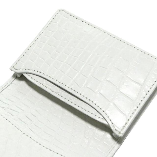 名刺入れ 名刺ケース 通しマチ型 メンズ レディース 本革 クロコダイル