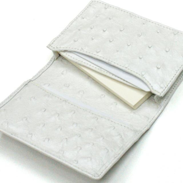 名刺入れ 名刺ケース メンズ レディース オーストリッチ革 駝鳥革 無双